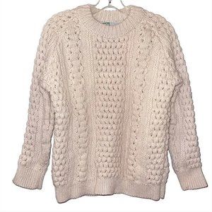 Vintage Irish Wool Cable Knit Fisherman’s Sweater Size Small
